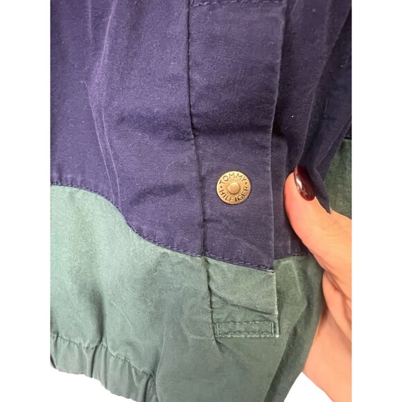 Vintage Tommy Hilfiger Men's Full Zip Jacket Stripe Crest Logo 100% Cotton Small - Picture 6 of 16